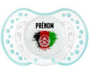 Drapeau effet pinceau Afghanistan avec prénom Sucette LOVI Dynamic Retro-blanc-lagon classique