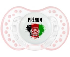 Drapeau effet pinceau Afghanistan avec prénom Sucette LOVI Dynamic Retro-blanc-rose-tendre classique