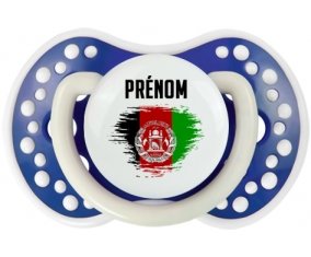 Drapeau effet pinceau Afghanistan avec prénom Sucette LOVI Dynamic Bleu-marine phosphorescente