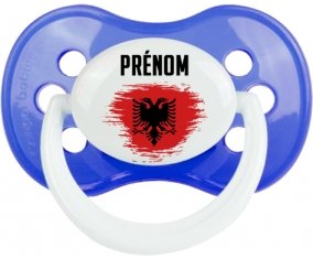 Drapeau effet pinceau Albanie avec prénom : Sucette Anatomique personnalisée