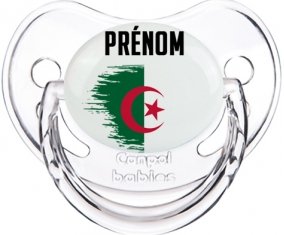 Drapeau effet pinceau Algérie avec prénom Sucete Physiologique Transparent classique