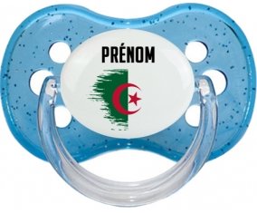Drapeau effet pinceau Algérie avec prénom : Sucette Cerise personnalisée