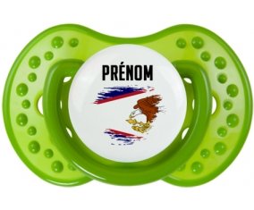 Drapeau effet pinceau Samoa américaines avec prénom : Sucette LOVI Dynamic personnalisée