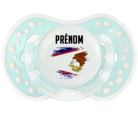 Drapeau effet pinceau Samoa américaines avec prénom Sucette LOVI Dynamic Retro-turquoise-lagon classique