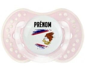 Drapeau effet pinceau Samoa américaines avec prénom Sucette LOVI Dynamic Retro-rose-tendre classique