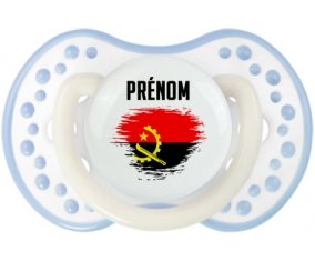 Drapeau effet pinceau Angola avec prénom Sucete LOVI Dynamic Blanc-cyan classique