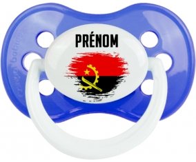 Drapeau effet pinceau Angola avec prénom Sucete Anatomique Bleu classique