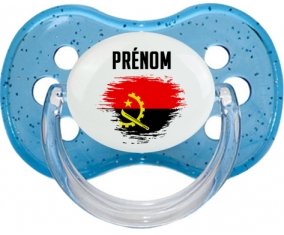 Drapeau effet pinceau Angola avec prénom : Sucette Cerise personnalisée