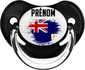 Drapeau effet pinceau Anguilla avec prénom Sucete Physiologique Noir classique