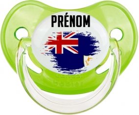 Drapeau effet pinceau Anguilla avec prénom Sucete Physiologique Vert classique