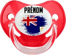 Drapeau effet pinceau Anguilla avec prénom Sucete Physiologique Rouge à paillette