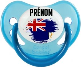 Drapeau effet pinceau Anguilla avec prénom Sucete Physiologique Bleue phosphorescente