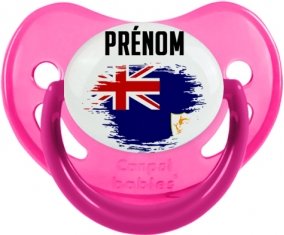 Drapeau effet pinceau Anguilla avec prénom Sucete Physiologique Rose phosphorescente