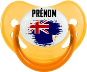 Drapeau effet pinceau Anguilla avec prénom Sucete Physiologique Jaune phosphorescente