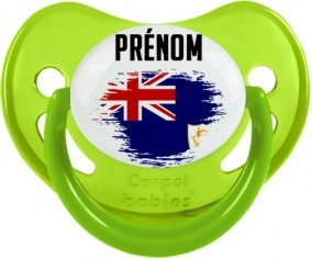 Drapeau effet pinceau Anguilla avec prénom Sucete Physiologique Vert phosphorescente