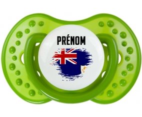 Drapeau effet pinceau Anguilla avec prénom Tétine LOVI Dynamic Vert classique