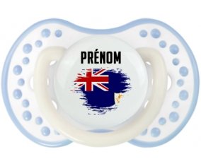 Drapeau effet pinceau Anguilla avec prénom Tétine LOVI Dynamic Blanc-cyan classique