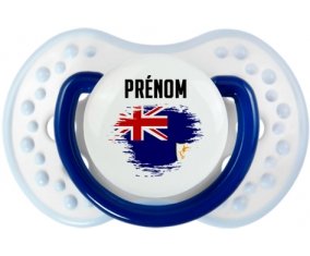 Drapeau effet pinceau Anguilla avec prénom Tétine LOVI Dynamic Marine-blanc-bleu classique