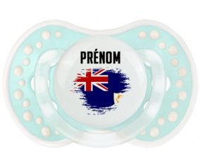 Drapeau effet pinceau Anguilla avec prénom Tétine LOVI Dynamic Retro-turquoise-lagon classique