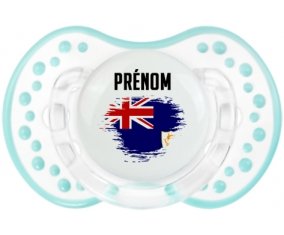 Drapeau effet pinceau Anguilla avec prénom Tétine LOVI Dynamic Retro-blanc-lagon classique