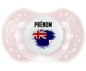 Drapeau effet pinceau Anguilla avec prénom Tétine LOVI Dynamic Retro-rose-tendre classique