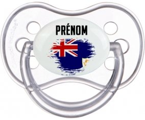 Drapeau effet pinceau Anguilla avec prénom Sucette Anatomique Transparente classique