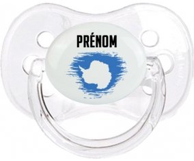 Drapeau effet pinceau Antarctique avec prénom Sucette Cerise Transparent classique