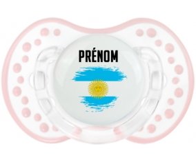 Drapeau effet pinceau Argentine avec prénom Sucete LOVI Dynamic Retro-blanc-rose-tendre classique