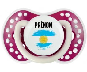 Drapeau effet pinceau Argentine avec prénom Sucete LOVI Dynamic Fuchsia phosphorescente