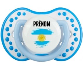 Drapeau effet pinceau Argentine avec prénom Sucete LOVI Dynamic Blanc-bleu phosphorescente