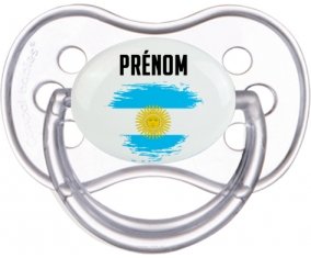 Drapeau effet pinceau Argentine avec prénom Sucete Anatomique Transparente classique
