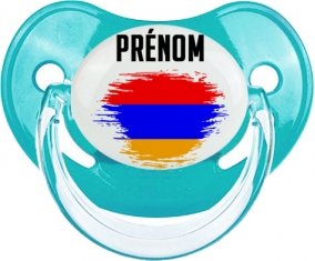 Drapeau effet pinceau Arménie avec prénom : Sucette Physiologique personnalisée