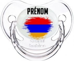 Drapeau effet pinceau Arménie avec prénom Sucete Physiologique Transparent classique