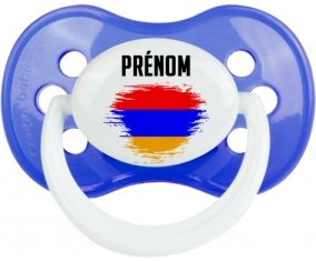 Drapeau effet pinceau Arménie avec prénom : Sucette Anatomique personnalisée