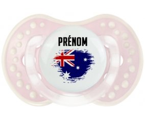 Drapeau effet pinceau Australie avec prénom Sucette LOVI Dynamic Retro-rose-tendre classique