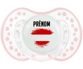 Drapeau effet pinceau Autriche avec prénom Sucete LOVI Dynamic Retro-blanc-rose-tendre classique