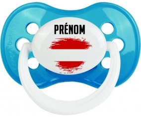 Drapeau effet pinceau Autriche avec prénom Sucete Anatomique Cyan classique
