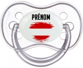 Drapeau effet pinceau Autriche avec prénom Sucete Anatomique Transparente classique