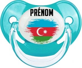 Drapeau effet pinceau Azerbaïdjan avec prénom : Sucette Physiologique personnalisée