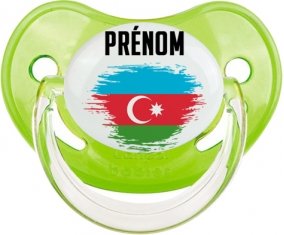 Drapeau effet pinceau Azerbaïdjan avec prénom Sucete Physiologique Vert classique