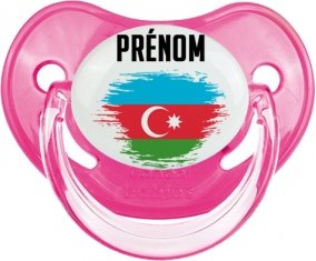 Drapeau effet pinceau Azerbaïdjan avec prénom Sucete Physiologique Rose classique
