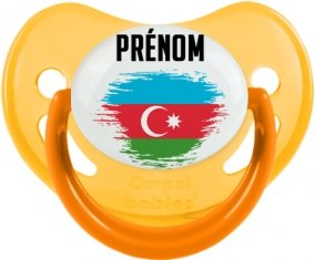 Drapeau effet pinceau Azerbaïdjan avec prénom Sucete Physiologique Jaune phosphorescente