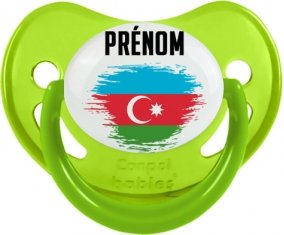 Drapeau effet pinceau Azerbaïdjan avec prénom Sucete Physiologique Vert phosphorescente