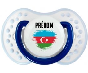 Drapeau effet pinceau Azerbaïdjan avec prénom Tétine LOVI Dynamic Marine-blanc-bleu classique
