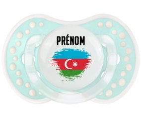 Drapeau effet pinceau Azerbaïdjan avec prénom Tétine LOVI Dynamic Retro-turquoise-lagon classique