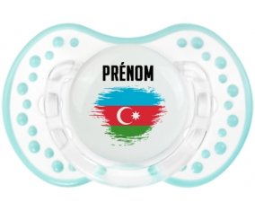 Drapeau effet pinceau Azerbaïdjan avec prénom Tétine LOVI Dynamic Retro-blanc-lagon classique