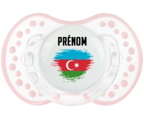 Drapeau effet pinceau Azerbaïdjan avec prénom Tétine LOVI Dynamic Retro-blanc-rose-tendre classique