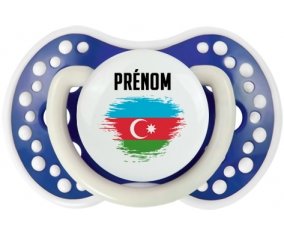 Drapeau effet pinceau Azerbaïdjan avec prénom Tétine LOVI Dynamic Bleu-marine phosphorescente