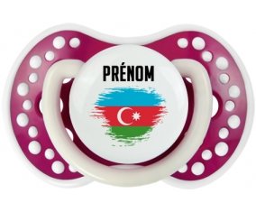 Drapeau effet pinceau Azerbaïdjan avec prénom Tétine LOVI Dynamic Fuchsia phosphorescente