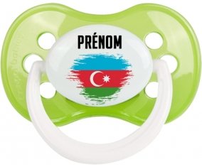 Drapeau effet pinceau Azerbaïdjan avec prénom Sucette Anatomique Vert classique